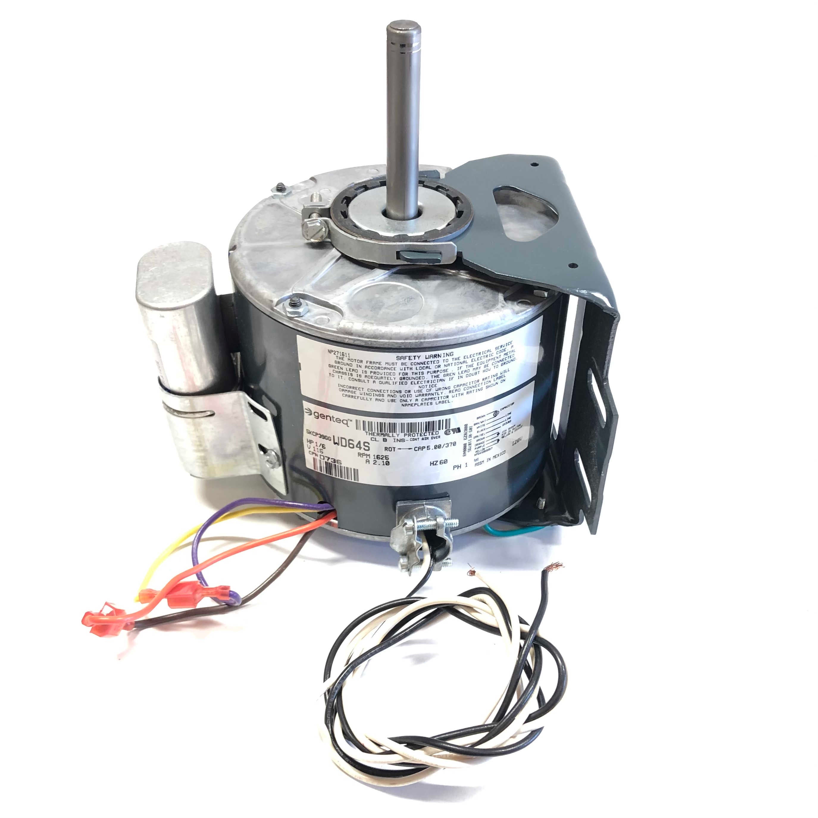 D736 Genteq 1/6 Hp, 115V, 1625 RPM, 1Ph, 60Hz, Motor - 0