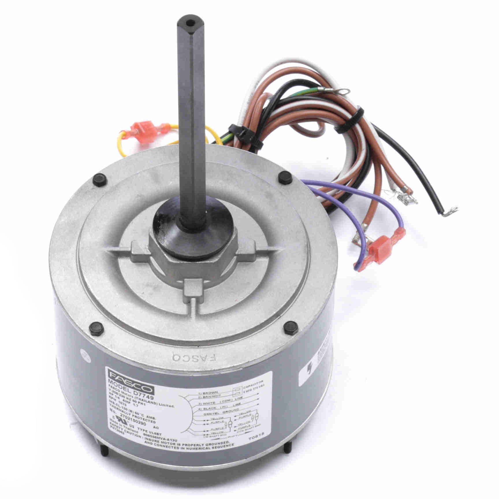 D7749 Fasco 1/4HP Condenser Fan Electric Motor, 1075RPM - 0