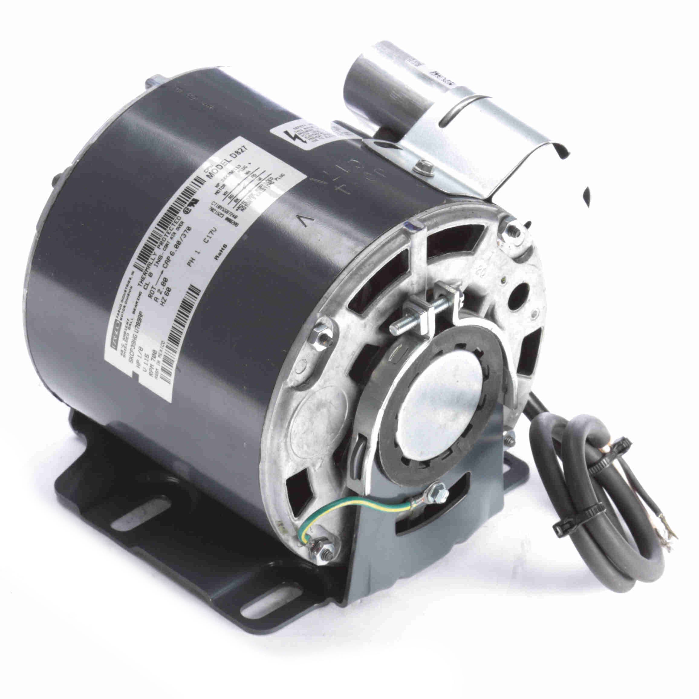 D827 Fasco 1/8HP OEM Replacement Electric Motor, 700RPM - 0