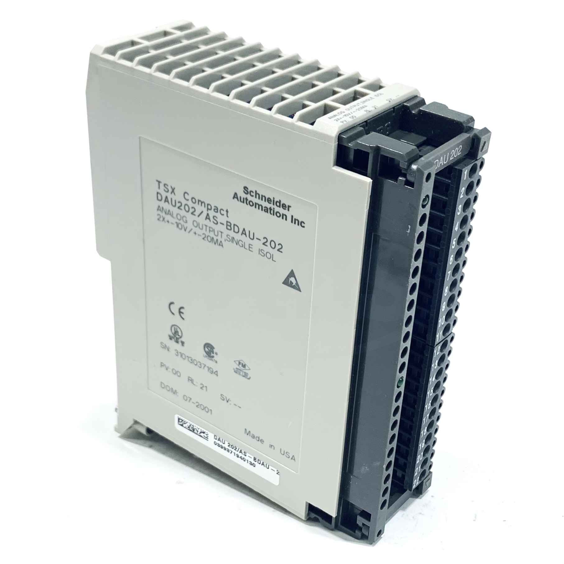 DAU202/AS-BDAU-202 Modicon Analog Output Module