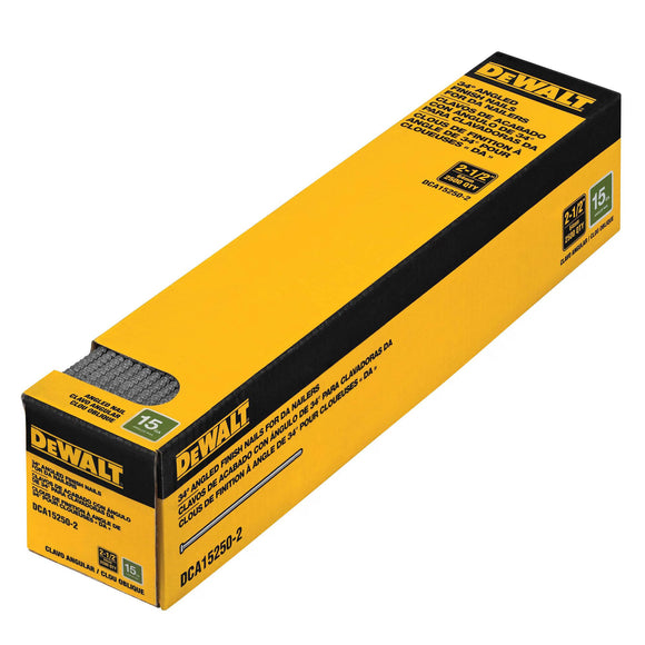 DCA15250-2 DeWALT 15-Gauge 2-1/2" 34° Angled Nails