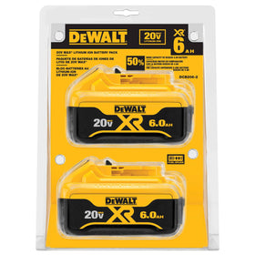 DCB206-2 DeWALT 20V MAX XR 6Ah Battery (2 Pack)