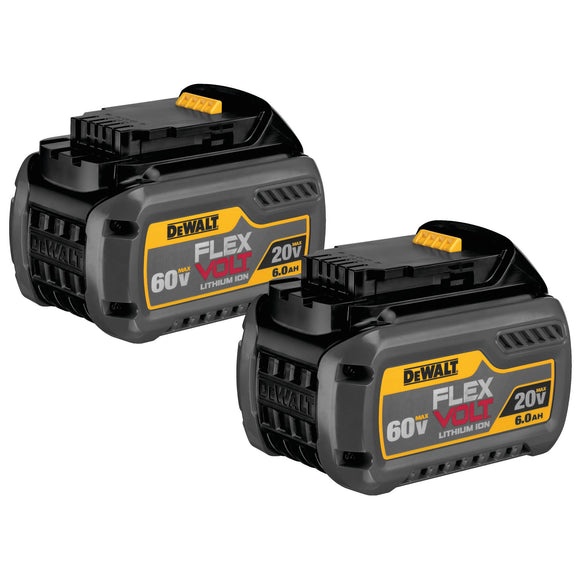 DCB606-2 DeWALT FLEXVOLT 20/60V MAX 6.0AH Battery Pack, 2 Pack
