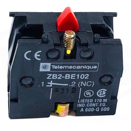 ZB2BE102 Telemecanique Contact Block, 22mm, 1 NC