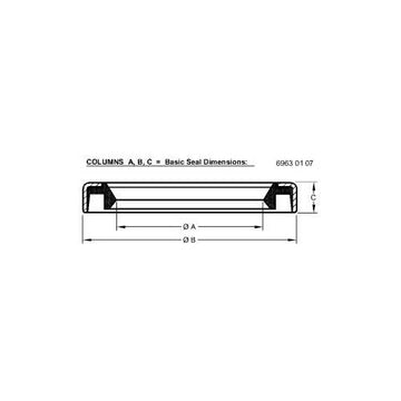 F65021 John Deere Oil Seal, 3/4" x 1.25" x 1/4"