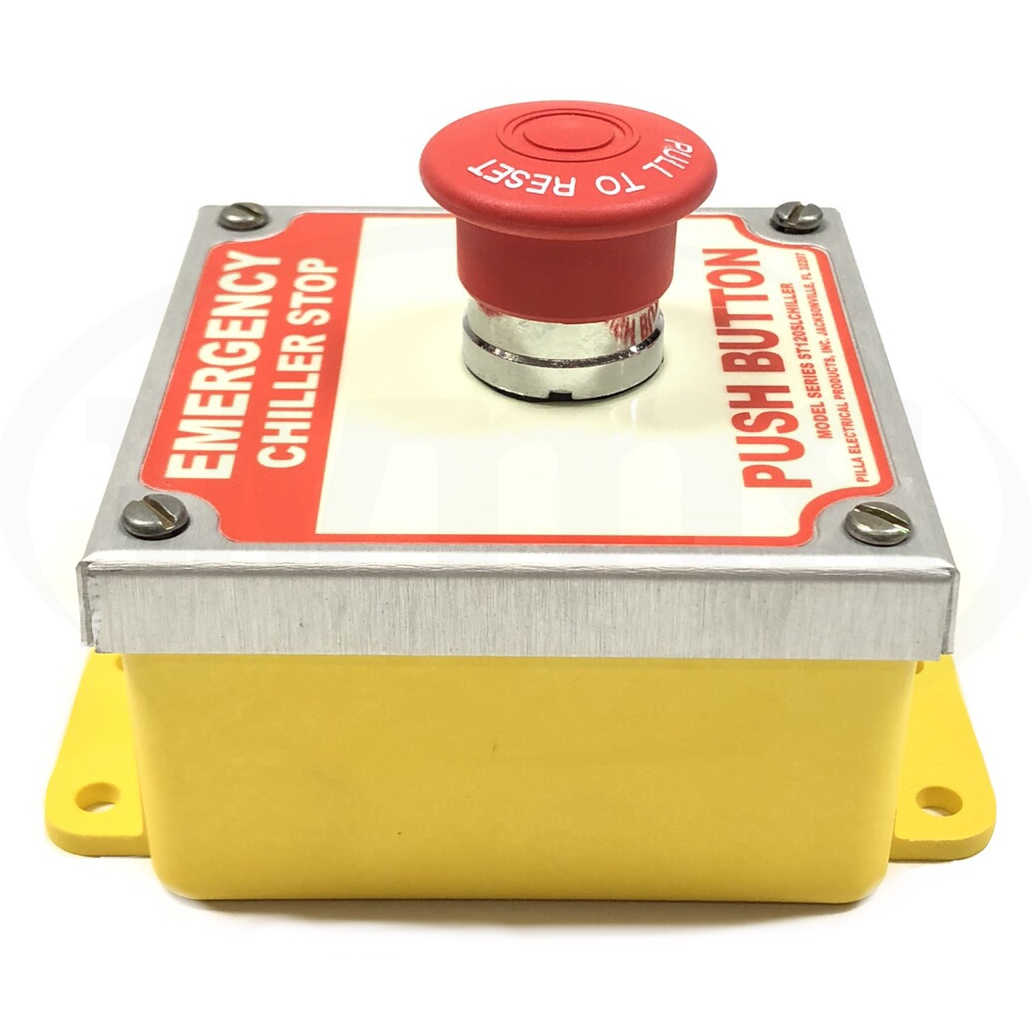 ST120SLCHILLER Pilla Push/Pull Red Mushroom Operator Button | Witmer ...