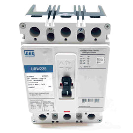 UBW225H-FTU20-3A WEG Circuit Breaker, 3-Pole,  480 VAC, 65kA, 20A