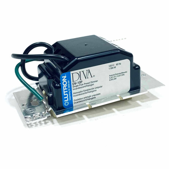 DV-10P-IV Lutron Diva Dimmer Switch, 1000W, 120V 60Hz, (Ivory)