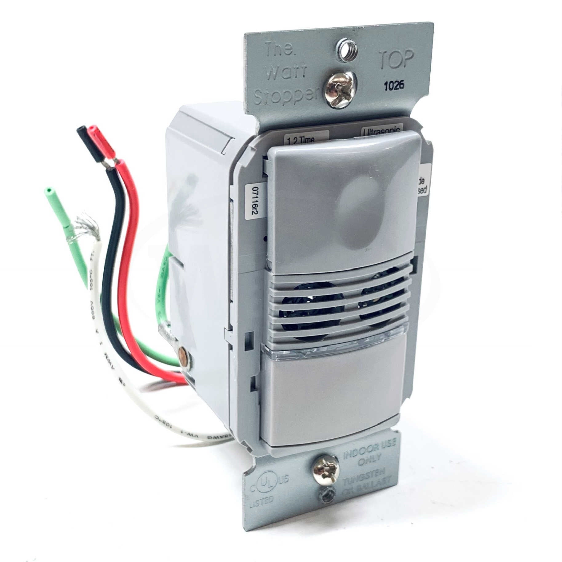 DW-100-G WattStopper Dual Tech Wall Switch Sensor, 120/277VAC, 50/60Hz, Grey - 0