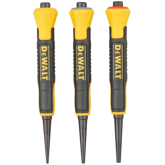 DWHT58018 DeWALT 1/32", 2/32", 3/32" Bi-Material Nail Punch Set