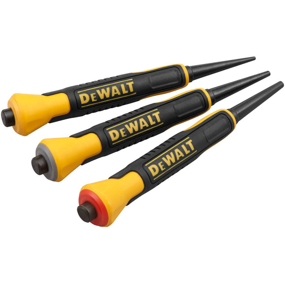 DWHT58018 DeWALT 1/32", 2/32", 3/32" Bi-Material Nail Punch Set