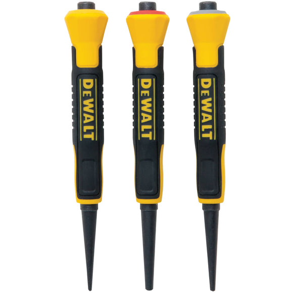 DWHT58018 DeWALT 1/32", 2/32", 3/32" Bi-Material Nail Punch Set