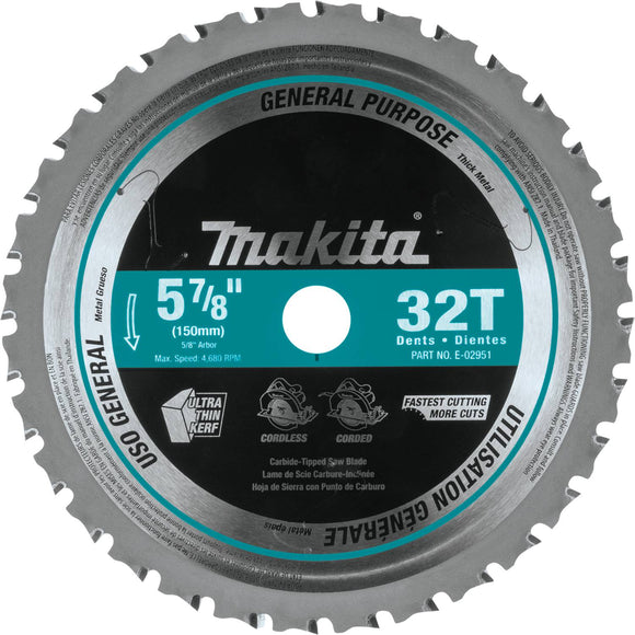 E-02951 Makita 5-7/8" x 5/8" 32T Carbide-Tipped Saw Blade