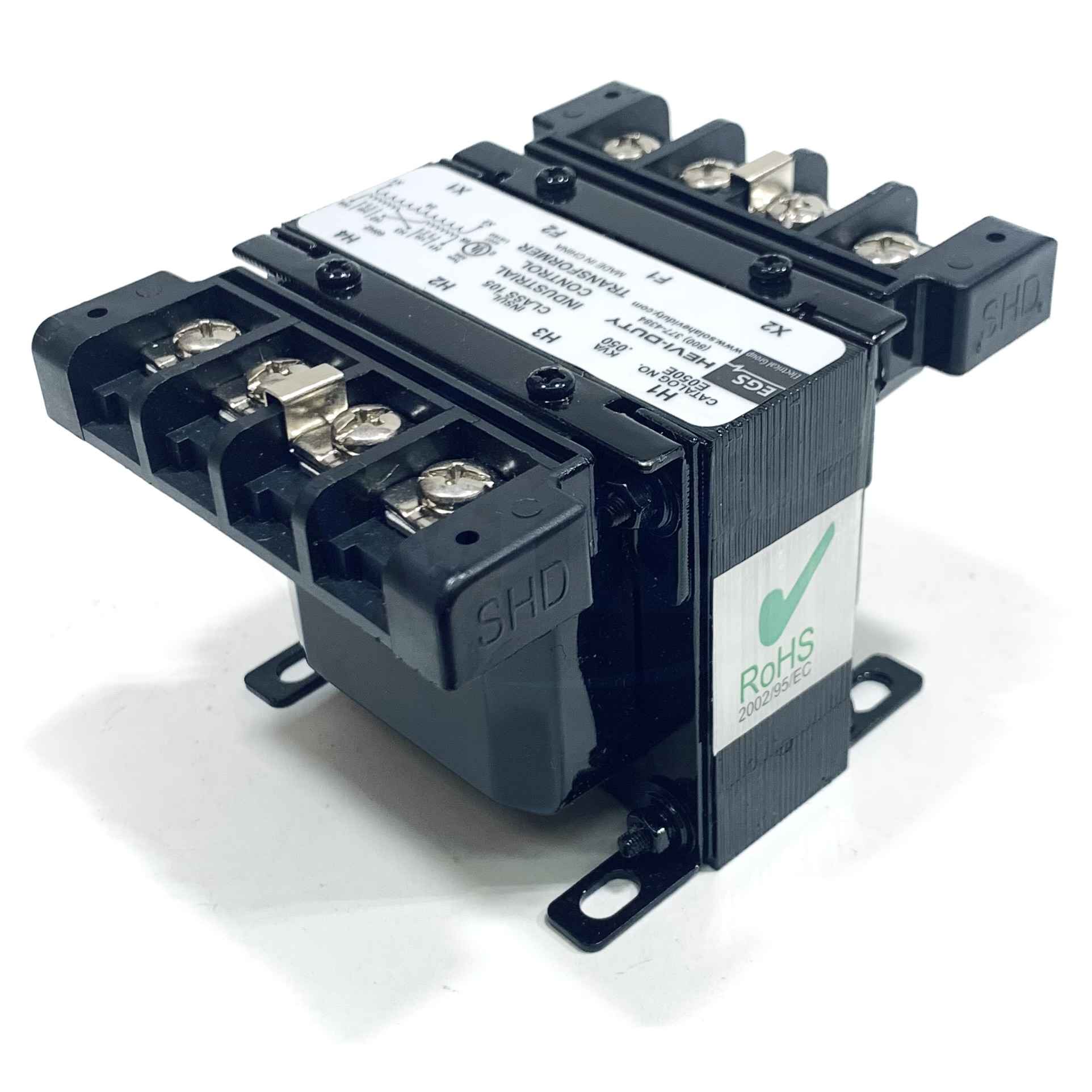E050E EGS Hevi-Duty Transformer, .050 Kva, 60Hz, Primary Volts, 120 X 240