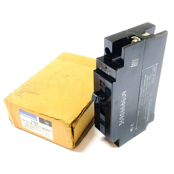 E1025 Westinghouse AB DE-ION Circuit Breaker, 25A, 120VAC/125VDC