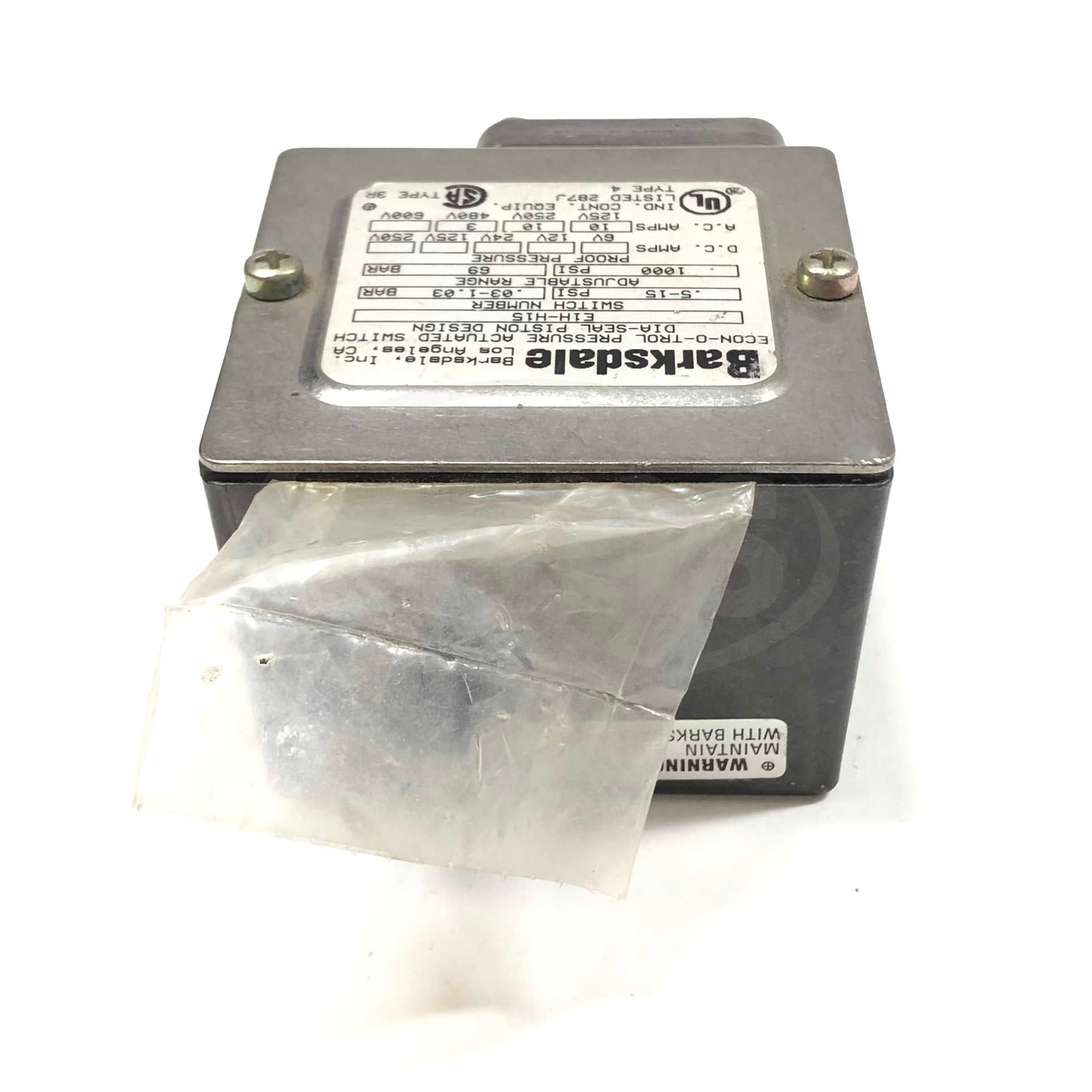 E1H-H15 Barksdale Econ-O-Trol Pressure Actuated Switch - 0