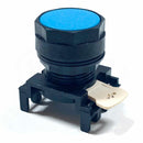 E22PB6 Cutler-Hammer Flush Push Button, 25mm, Blue, NEMA 4X-2