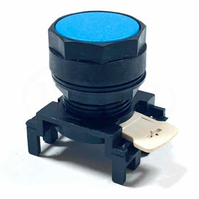 E22PB6 Cutler-Hammer Flush Push Button, 25mm, Blue, NEMA 4X - 0
