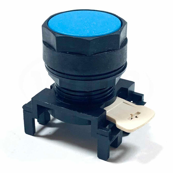 E22PB6 Cutler-Hammer Flush Push Button, 25mm, Blue, NEMA 4X