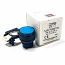 E22PB6 Cutler-Hammer Flush Push Button, 25mm, Blue, NEMA 4X-6