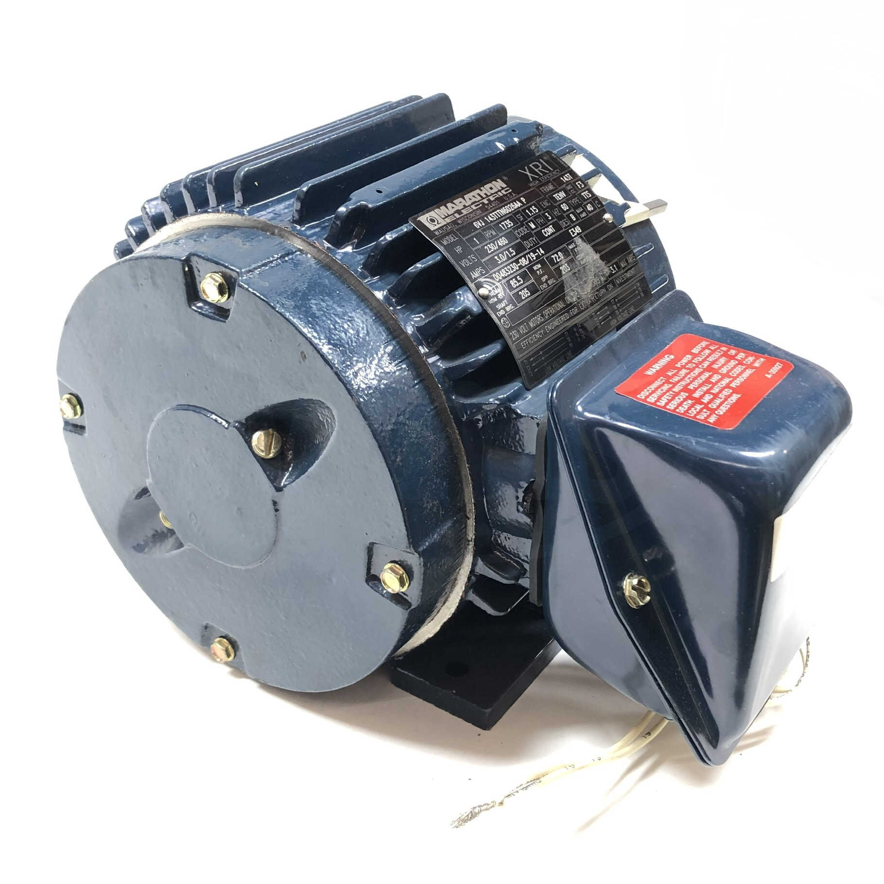 E349 Marathon 1 HP, 1735 RPM, 230/460 V, 3 Phase, 60 HZ, Motor - 0
