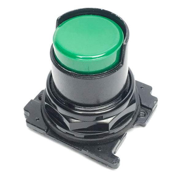 E34EHB3 Eaton Operator Button, Green, Half Shroud