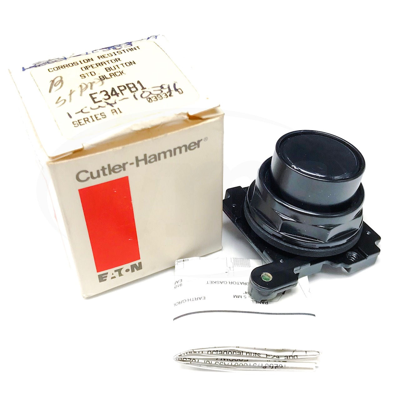 E34PB1 Cutler-Hammer Standard Button Operator, Blk - 0