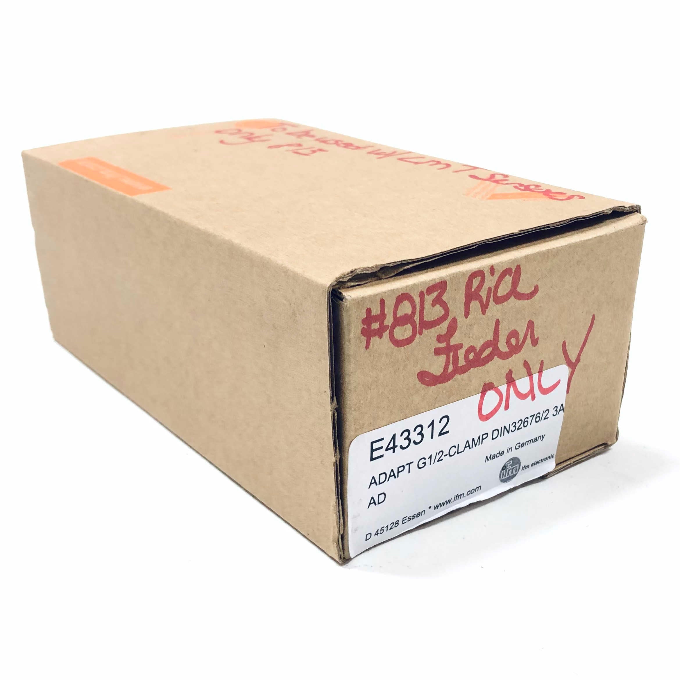 E43312 IFM Electronic Process Adaptor G1/2-Clamp DIN32676/2 3A AD