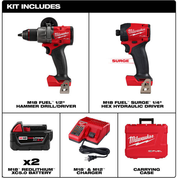 3799-22 Milwaukee M18 FUEL 2-Tool Combo Kit
