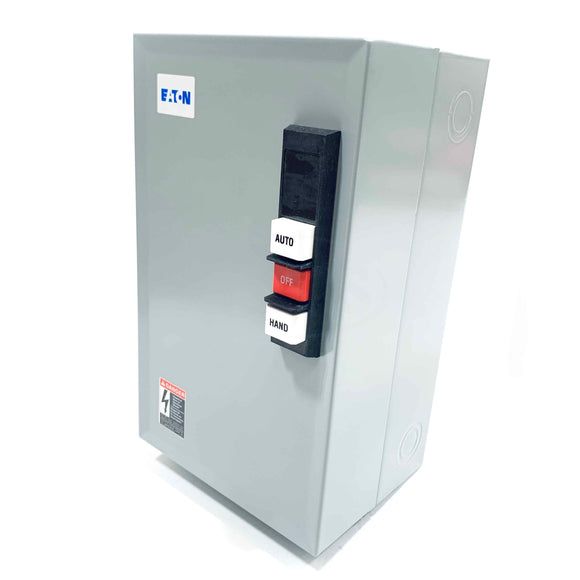 ECC03C1AAA Eaton Enclosed Lighting Contactor, 30Amp, 110V.