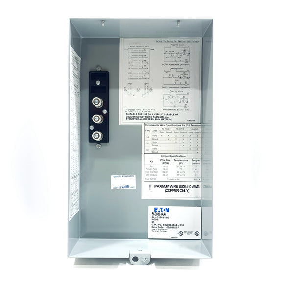 ECC03C1AAA Eaton Enclosed Lighting Contactor, 30Amp, 110V.