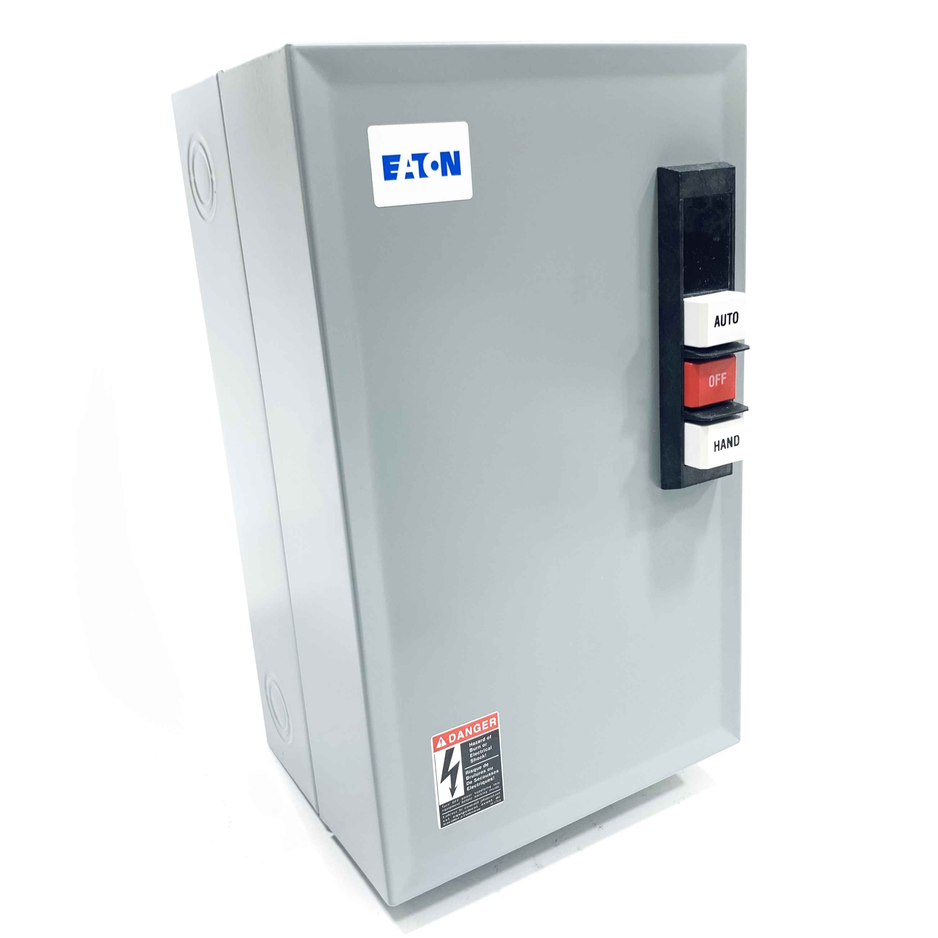 ECC03C1AAA Eaton Enclosed Lighting Contactor, 30Amp, 110V.