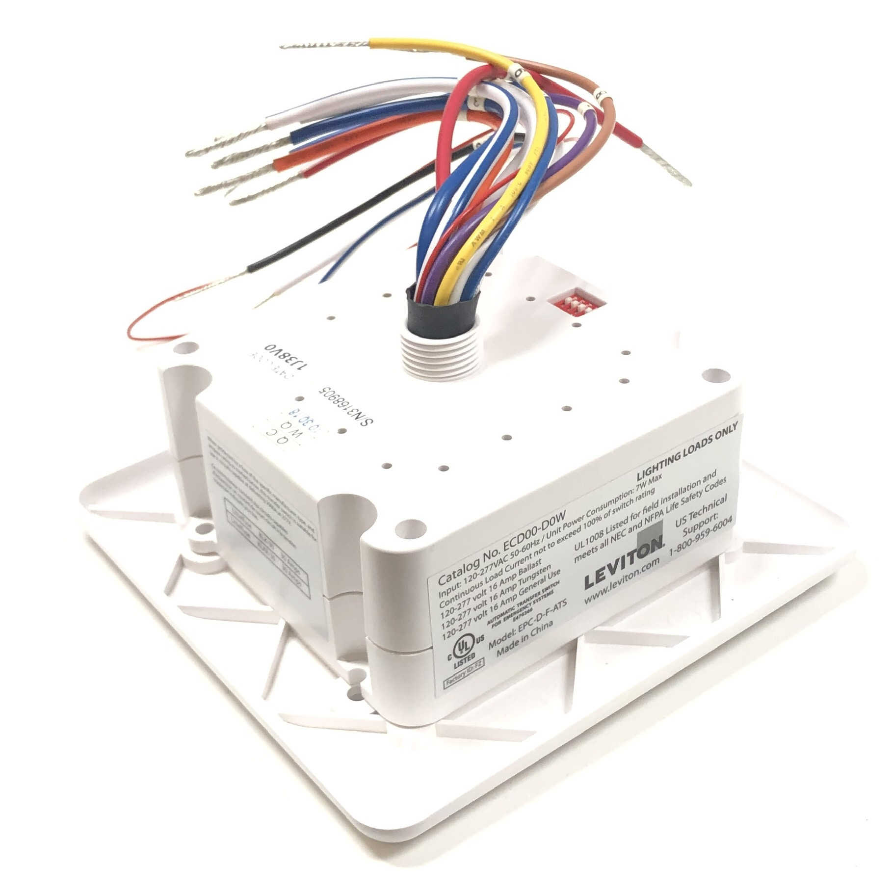 ECD00-D0W Leviton Emergency Fixture Control For Dimmings Loads