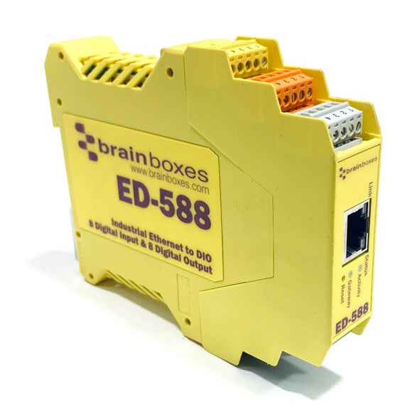 ED-588 Brainboxes Ethernet to Digital IO 8 Inputs + 8 Outputs