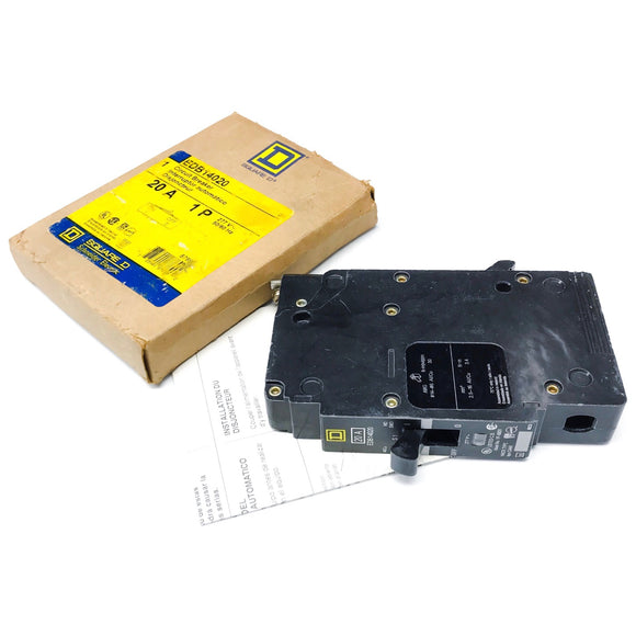 EDB14020 Square D Circuit Breaker, 1-Pole, 20 Amp