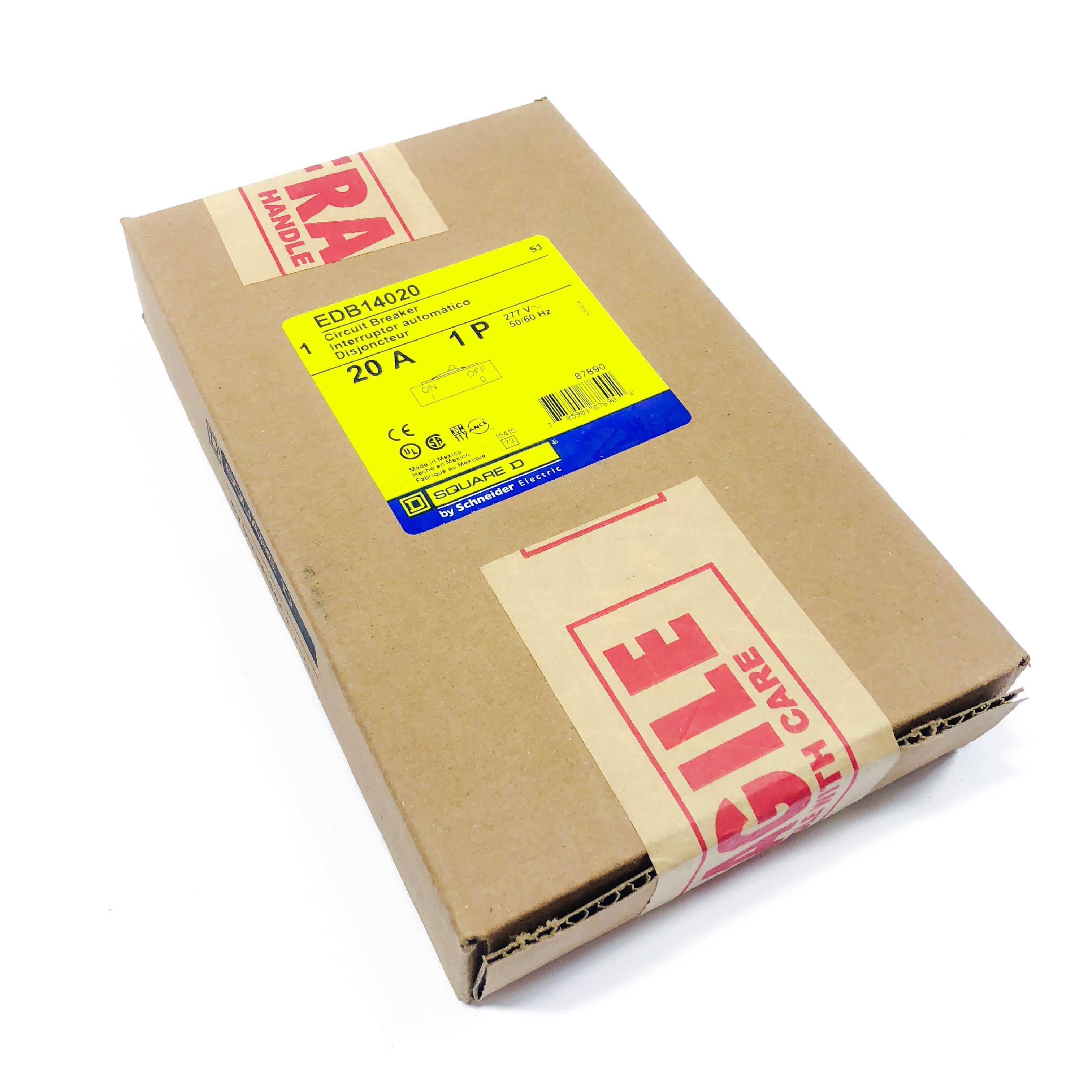 EDB14020 Square D Circuit Breaker, 1-Pole, 20 Amp