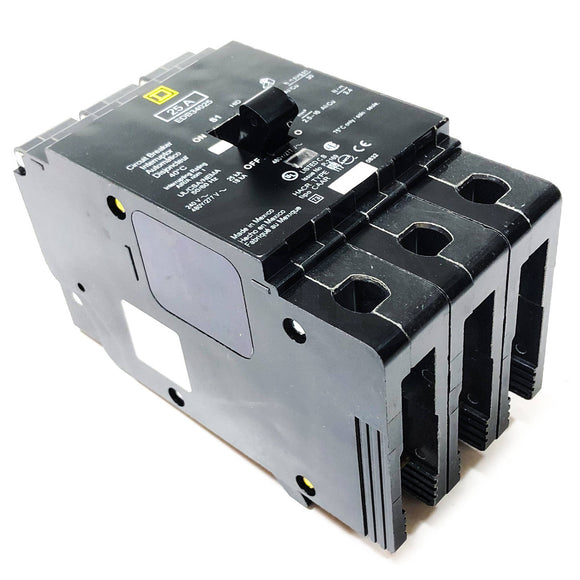 EDB34025 Square D Circuit Breaker, 25 Amp, 3-Pole