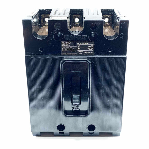 EE3-B020 I-T-E Molded Case Circuit Breaker, 3 Pole, 20 Amp, 240V.