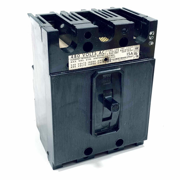 EH3-B015 I-T-E Molded Case Circuit Breaker 3 Pole, 15A, 480Vac