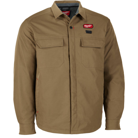 M103K-21L Milwaukee M12 Heated Shirt Jacket Kit, Khaki, Large