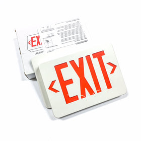 ELXN400R-LED Plastic Exit Sign, Self Powered, Red - 0