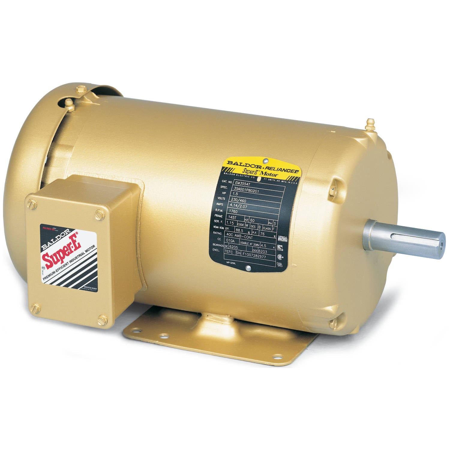 EM3556T Baldor 1HP Electric Motor, 1155RPM