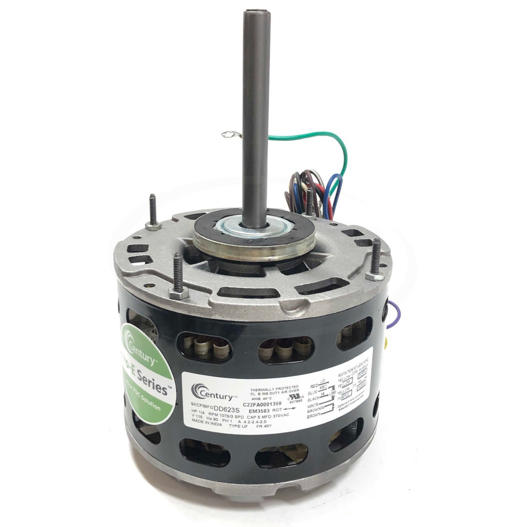 EM3583 Century PRO-E Series 1/4HP Fan & Blower Electric Motor, 1075RPM