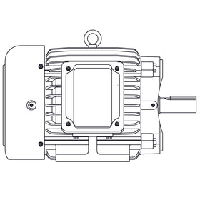 EP0036C Teco-Westinghouse 3HP Cast Iron Electric Motor, 1200RPM