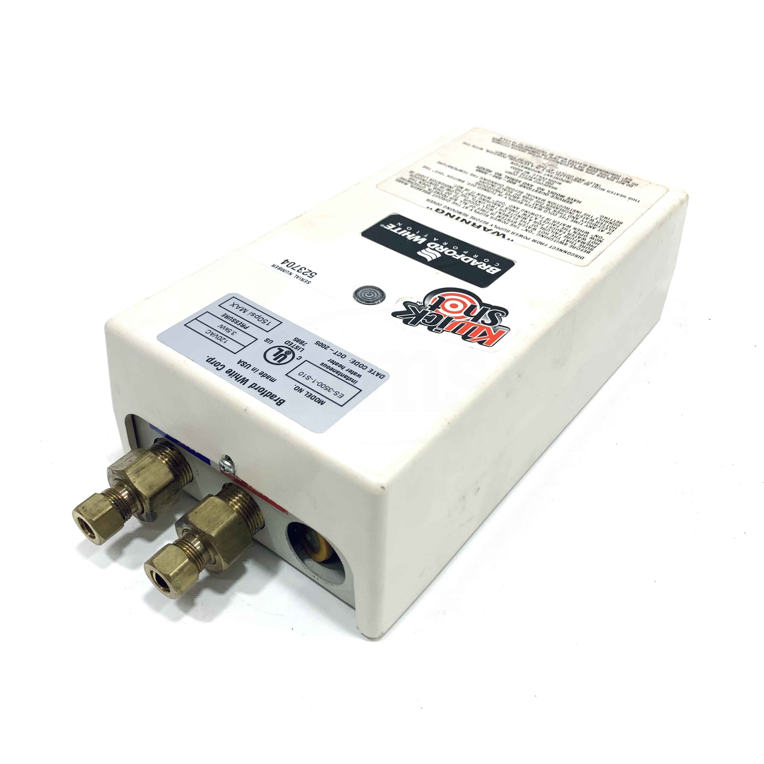 ES-3500-1-S-10 Bradford White Tankless Water Heater, 3.5 kW, 120V