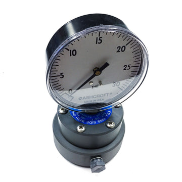 S-875 Ashcroft 4.5" Pressure Gauge 0 to 30 PSI