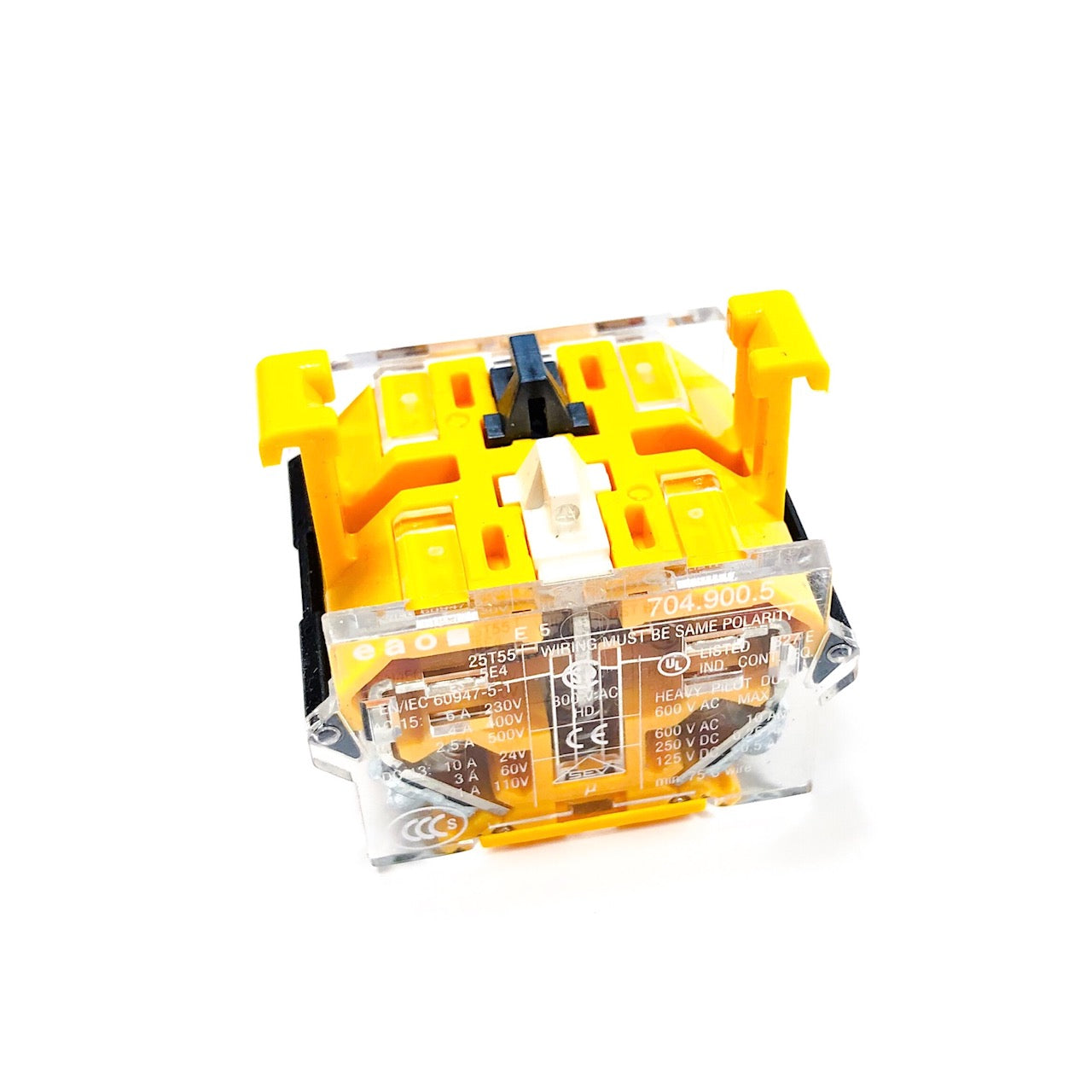 EUS-704.01-1896 EAO Switch Co. Blue Pushbutton Switch, Series 04 Assembly