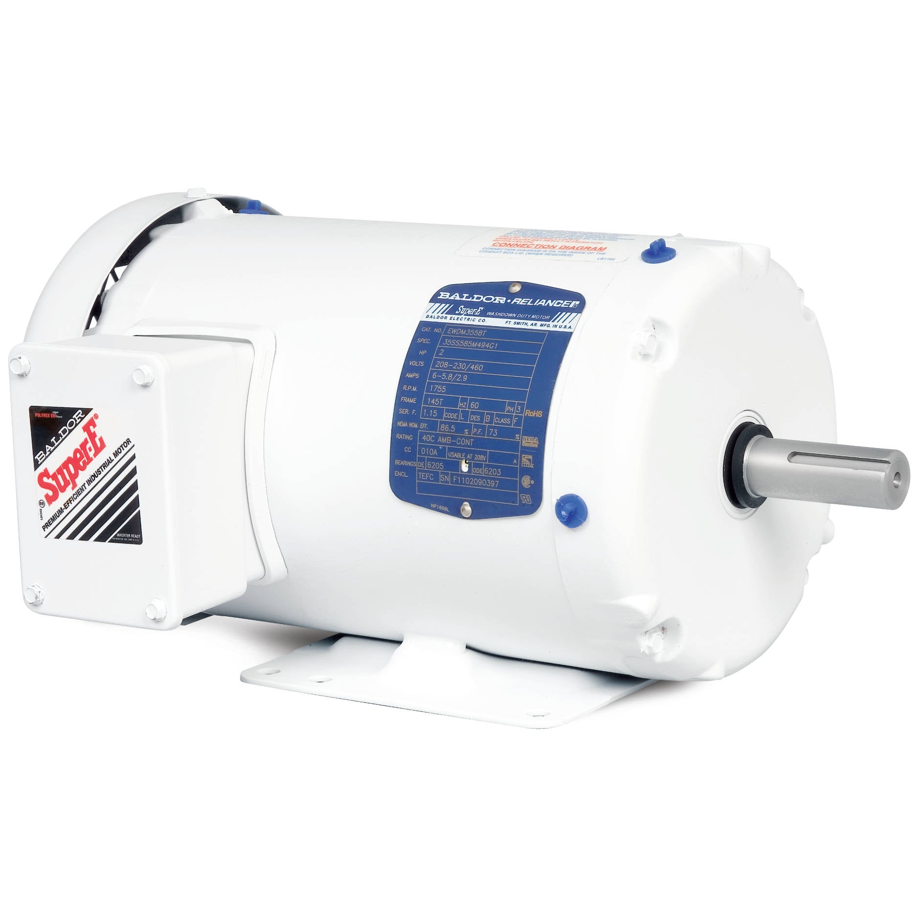 EWDM23933T Baldor 15HP Washdown Electric Motor, 1765RPM