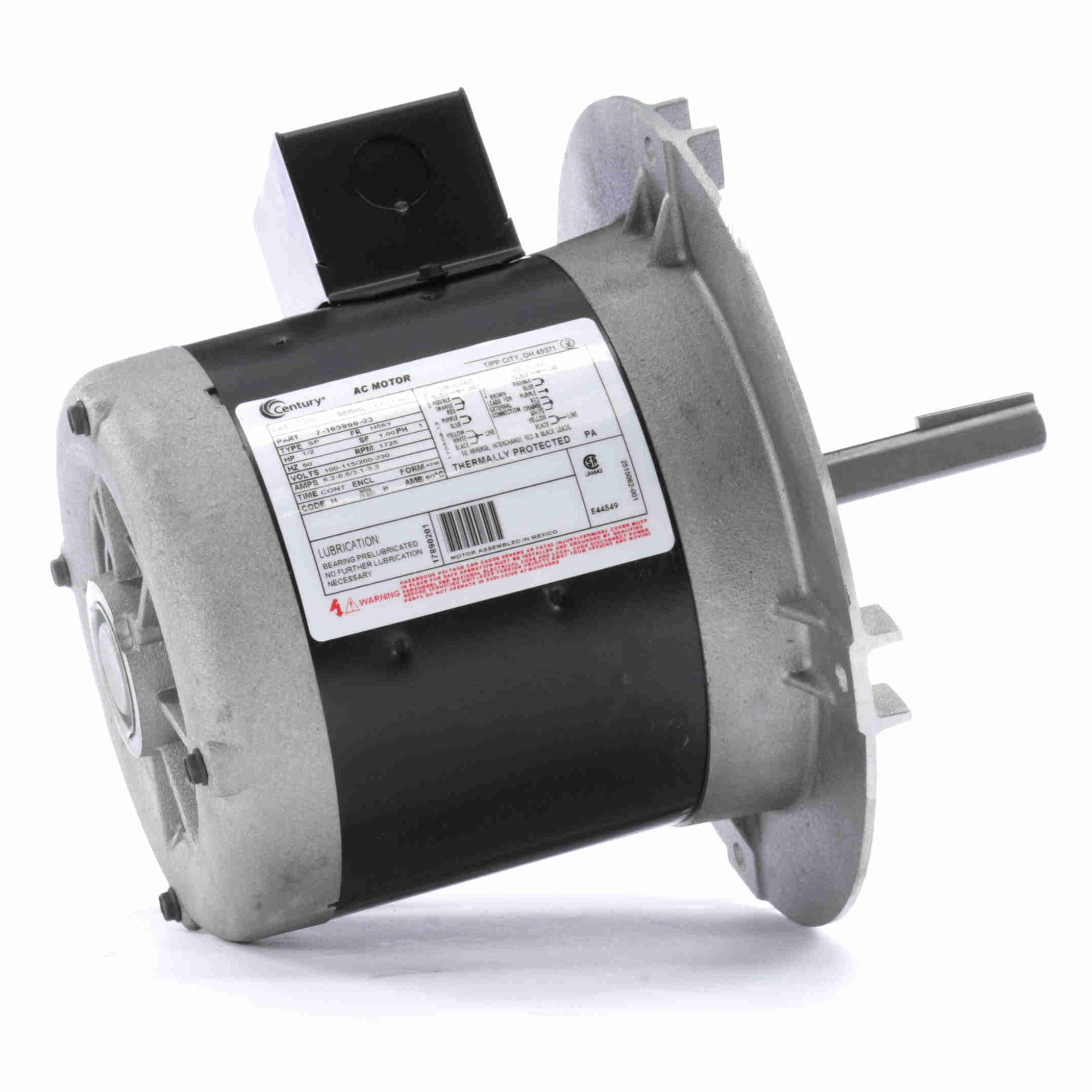 F260 Century 1/2HP Convection Oven Electric Motor, 1725RPM - 0