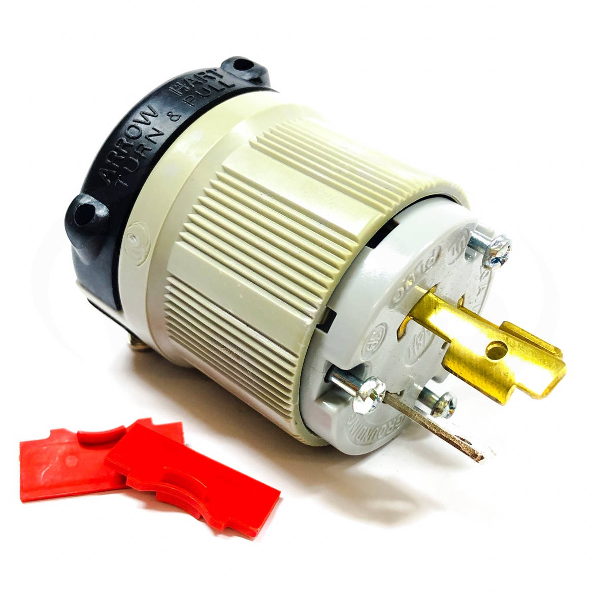 AH6202 Arrow Hart Locking Plug, 20A, 125V, 2-Pole, 3-Wire GRD, Nema: L ...